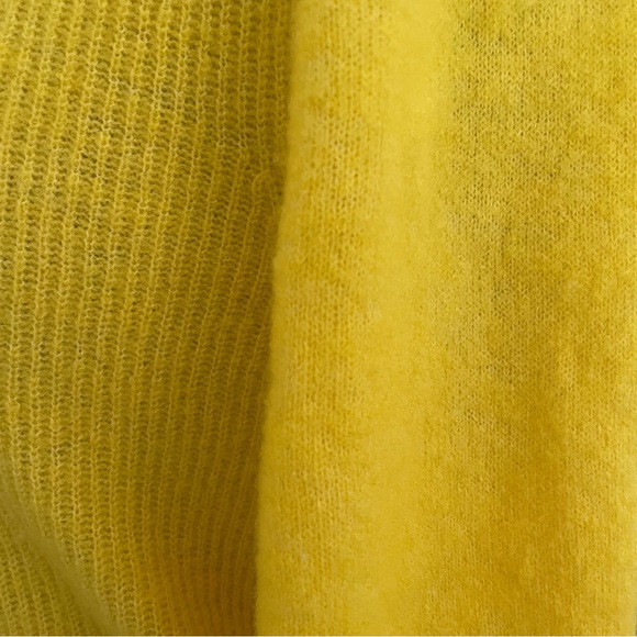 Banana Republic vibrant yellow wool blend crew neck long sleeve sweater Sz: M - Picture 8 of 9